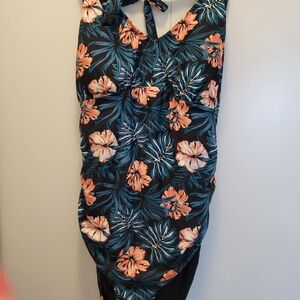 Floral Halter Swimsuit
